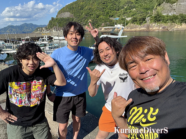 西伊豆・雲見のボートダイビング出発前の様子